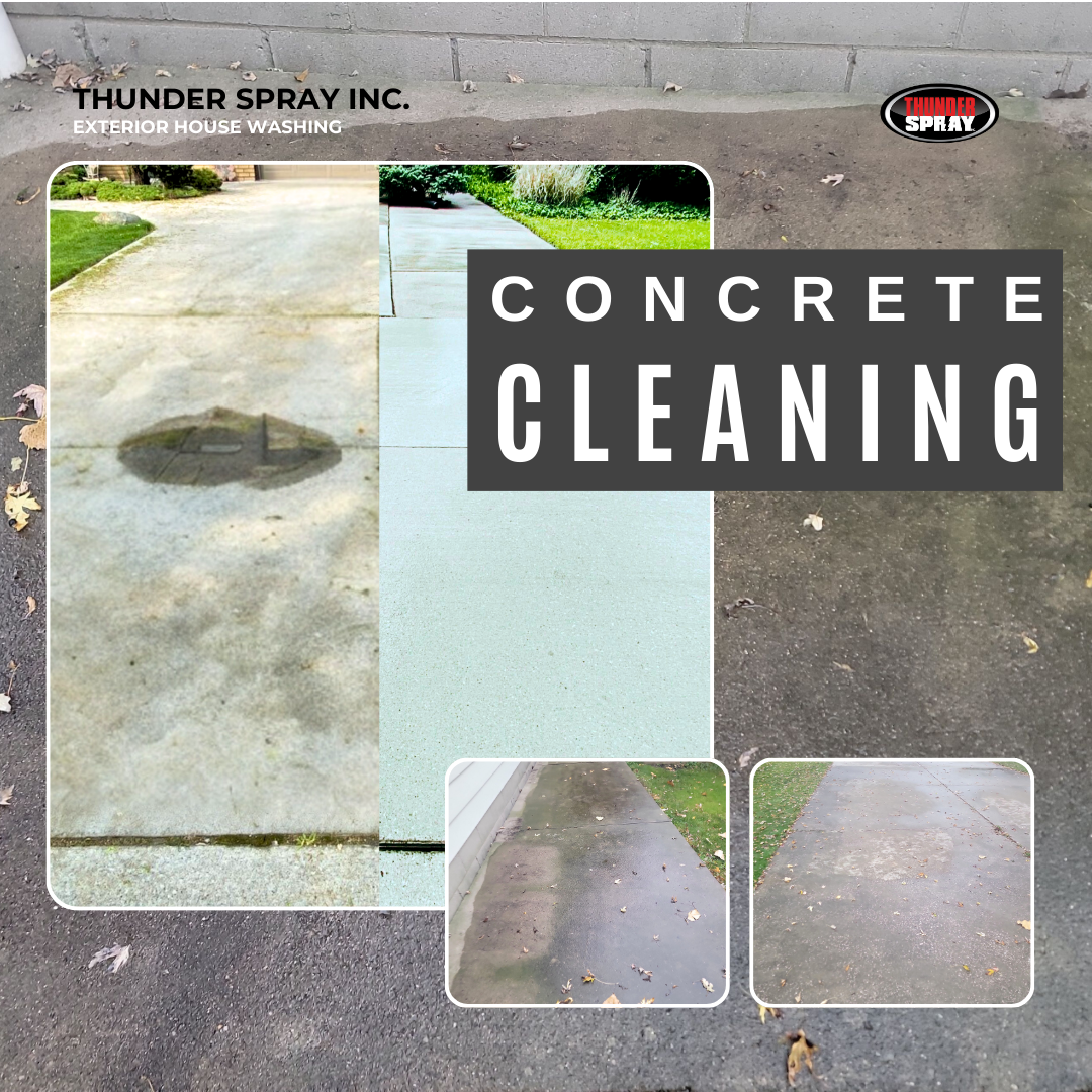 Apr 2025 — concrete cleaning windsor property by Thunder Spray